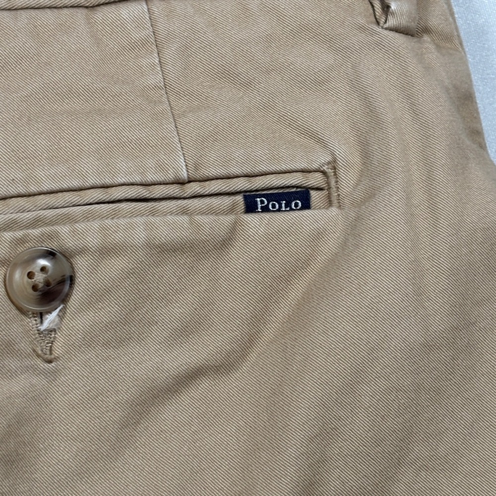 Polo Ralph Lauren Chino Pants Men 34x30 Tan Stretch Straight Fit Khakis - Picture 6 of 11